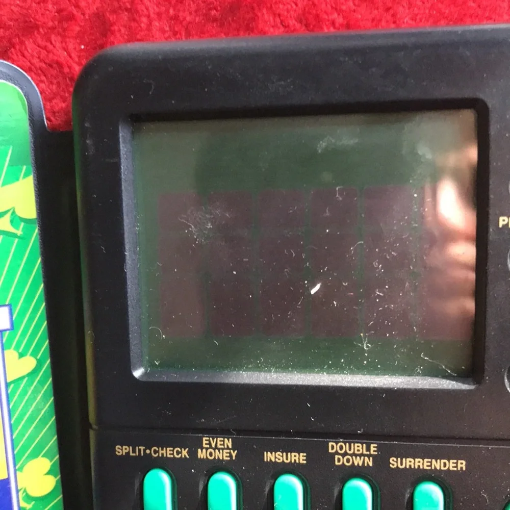 Handheld electronic video game console blackjack and poker game vintage